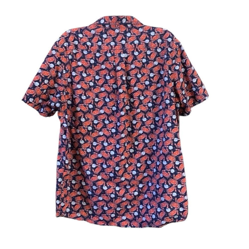 Wallin & Bros. crab seashell short sleeve casual button down shirt - Picture 6 of 11
